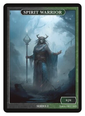 Spirit Warrior Token Givememana Tokens Warhammer Magic the Gathering - Image 1 of 2