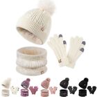 Kids Winter Touch Screen Set Beanie Gloves Scarf Christmas Hat Snow