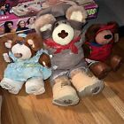 Vtg 80'S Xavier Roberts Dudley Furskins Limited Edition 22" Stuffed Bears Lot