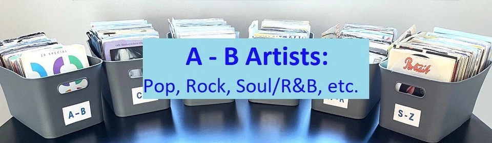 45 rpm's of the 80's & 90's- A to B Artists - YOU PICK - Pop-Rock-Soul-etc. - Image 1 of 1
