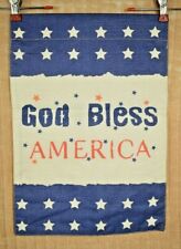 God Bless America - Americana Garden Flag - Double Sided Burlap 12" x 18"