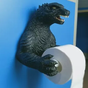 DIY Resin Godzilla Tissue Holder Rack Toilet Paper Roll Towel Holder Home Decor - Picture 1 of 10