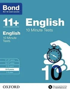 Bond 11+: English: 10 Minute Tests: 8-9 years by Sarah Lindsay, New - Picture 1 of 1