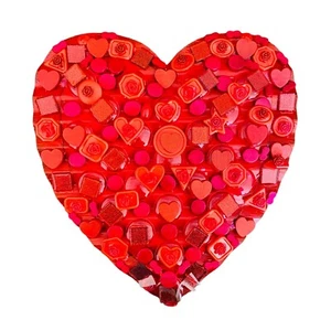 Be My Valentine Heart Assemblage Art - Picture 1 of 12