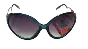 Neu mit Etikett Isaac Mizrahi blau grün Damen Sonnenbrille maximaler UV-Schutz 2000er - Bild 1 von 11