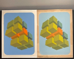 Vintage Marko Spalatin ""Druck #2"" Siebdrucke Op Art Mitte des Jahrhunderts modern geometrisch - Bild 1 von 12