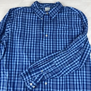Brooks Brothers Men's XL Regent Fit Blue Plaid Button Down Long Sleeve Shirt - Picture 1 of 10
