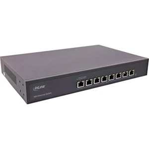 InLine® Netzwerk Switch 8-Port, 10Gigabit Ethernet, 19", Metall, Lüfter - Afbeelding 1 van 2