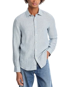 The Men's Store Pencil Stripe Linen Shirt MSRP $128 - Picture 1 of 1