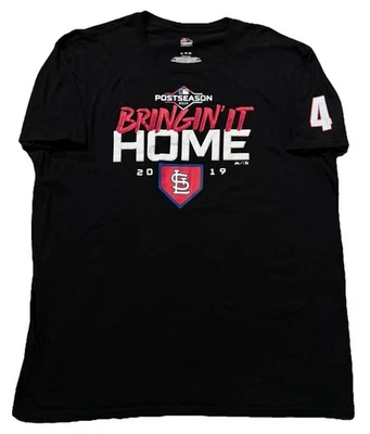 Majestic St. Louis Cardinals 2019 Playoffs T-Shirt. Mens XL. Yadier Molina. - Image 1 of 4