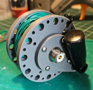 FlyTenna - Fishing Reel style End Fed Half Wave (EFHW) Antenna 100w - Picture 1 of 6