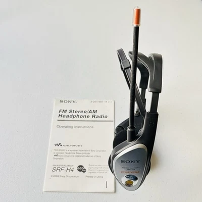 Sony SRF-H4 Mega Bass FM/AM Headset Radio- New Foam Pads- Tested - Image 1 of 4