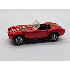 1982 Hot Wheels Red Shelby Cobra with yellow racing stripes 1:64 Pre Owned Loose - Picture 1 of 8