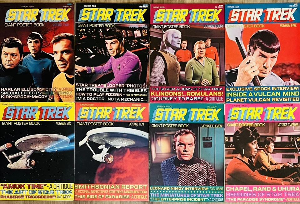 Lote de libros de carteles gigantes de colección años 70 💫 STAR TREK 🚀 (8) 📺 Foto 1 de 1