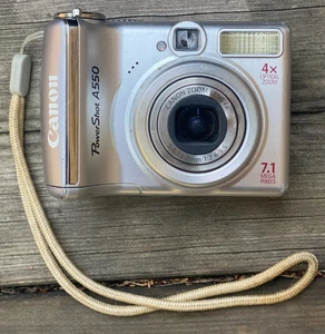 Canon PowerShot A550 Digital Camera UNTESTED LIKELY DAMAGE 7.1MP 4x Optical Zoom - Picture 1 of 9