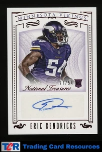 2015 National Treasures #165 Eric Kendricks Signatures Jersey Number Red #/54 - Picture 1 of 2