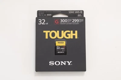 Tarjeta SD Sony Tough 32 GB SF-G32T 300 MB/s con estuche joya, formateada Foto 1 de 4