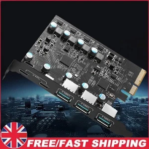 Carte PCIe X4 vers USB 3.2 3x USB3.2 et 2x TPYC-C Extension Carte Additionnelle 15W - Photo 1/12