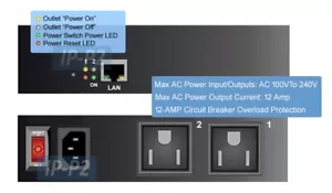 Professional Remote IP Power Distribution PDU With 2 AC Outlets - Picture 1 of 9