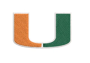 Miami Hurricanes Patch - Florida Bügelbild Aufkleber - Aufnäher Patch - bestickt - Bild 1 von 2