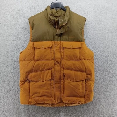prAna Jacket Mens XL Green Brown Color Block Timber Trail Vest Zip Snap Down - Image 1 of 4