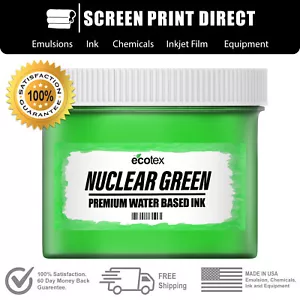 Ecotex® Fluorescent Nuclear Green Water Based Ready to Use Discharge Ink- Pint - Picture 1 of 4