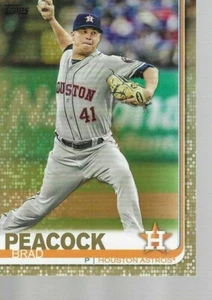 2019 Topps Series One Gold Brad Peacock card # 136 Houston Astros /2019 - Picture 1 of 1
