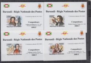 ST865Id. Burundi - MNH - Composers - 2011 - Deluxe - imperf - Picture 1 of 1