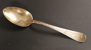 Cuchara de mesa ""G"" mono de placa plateada de 8 1/2" grabada con toalla (1905) - Imagen 1 de 11