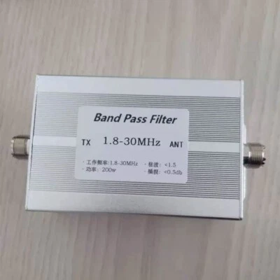 1.8-30MHz Band Pass Filter 50ohm Anti-interference 200W SSB CW AM FM BPF +SL16-F - Image 1 of 2