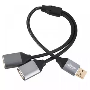 USB Splitter, USB 2.0 A Male to 2 Female Data Charging Extension Cable - Picture 1 of 12
