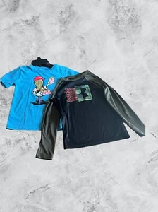 UNDER ARMOUR Lot2 Boys Shirts  Size 7 Short  Long Sleeves 1 Blue 1 Black Preown - Picture 1 of 6