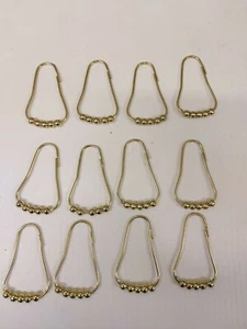 12 Gold Effect Shower Curtain Ring - Picture 1 of 5