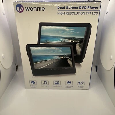 DVD portátil WONNIE, encosto de cabeça de carro DVD players, crianças, duplo, tamanho 9,5", 10,5", 5 H - Imagem 1 de 4