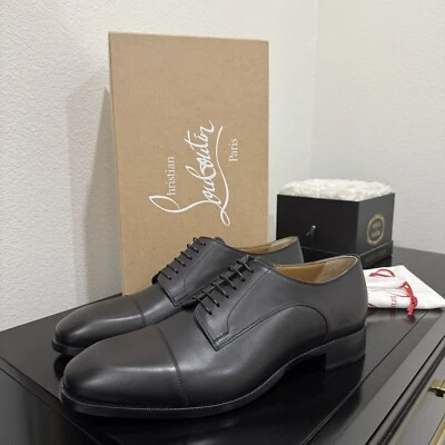 Christian Louboutin Cortomale Oxford Dress Shoe Leather Black 46 - Image 1 of 4