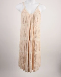 Zara Damen Midi Strick Kleid M Spitzendetail Blush Ivory Ärmellos 0014/100 Neu mit Etikett - Bild 1 von 7