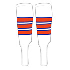 MK Socks Tradycyjne strzemiona baseballowe Wzór C-7 Białe, Królewskie, Pomarańczowe