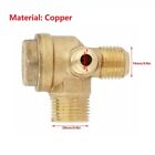 3 Port Brass Male Threaded Check Valve Connector Tool,For Air Compressor Prevent