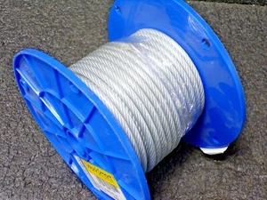 Value Collection 1/4" x 3/16" Dia.,Aircraft Cable 4,200 Lb Breaking Strength(JT) - Picture 1 of 4