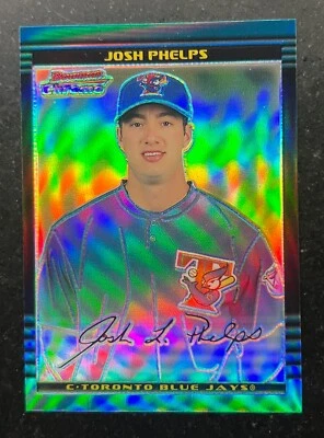 2002 Bowman Chrome Refractor Josh Phelps #341 475/500 - Image 1 of 2