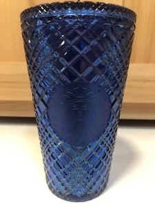 2021 Starbucks blau mit Juwelen kalte Tasse Becher 16 Unzen Kein Strohhalm... - Bild 1 von 3