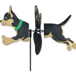 Bk & Tan Chihuahua-Petite Garden Wind Spinner by Premier Kites & Designs