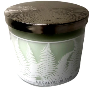 (1) Bath & Body Works 3-Wick Candle 14.5oz. EUCALYPTUS RAIN Spearmint Spring - Picture 1 of 3