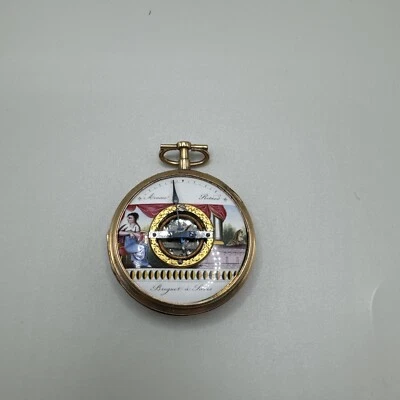 Reloj Bolsillo BREGUET à Paris Oro Macizo 18kt Esfera Porcelana Para Piezas Foto 1 de 4