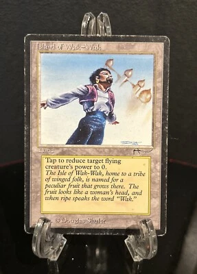 MTG Magic: The Gathering Arabian Nights Island of Wak-Wak HP Heavy Play - Image 1 of 2