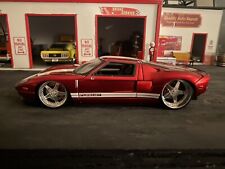 Jada Toys 2005 FORD GT Chrome RARE RED COLOR 90075 BIG TIME MUSCLE 1/24 Scale