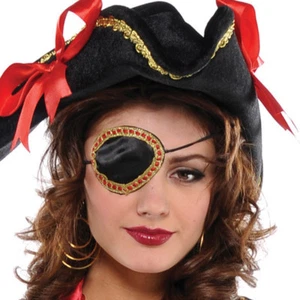 Elegant Pirate Eye Patch Adult Costume Accessory - Picture 1 of 2