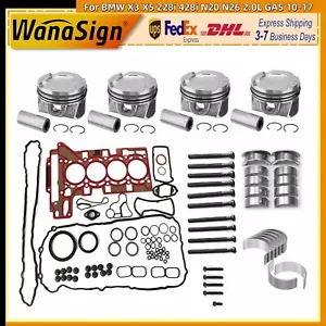 Kit de reconstrucción de motor cojinete de pistón para 10-17 BMW X3 X5 228i 428i N20 N26 2,0 L GAS - Imagen 1 de 13