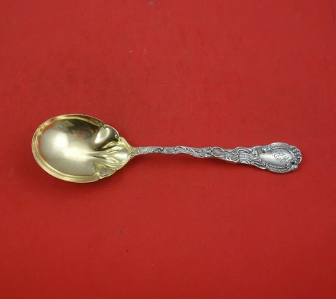 Louis XV by Durgin Sterling Silver Preserve Spoon Gold Washed 7 1/4" Serving Cover