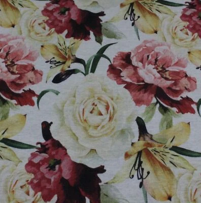 Alpensweat Blumen Sweatstoff Stoff 100x150 cm Meterware                          - Bild 1 von 4